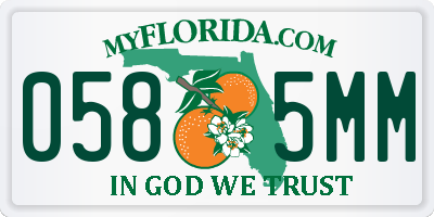 FL license plate 0585MM