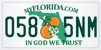 FL license plate 0585NM