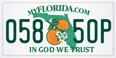 FL license plate 0585OP