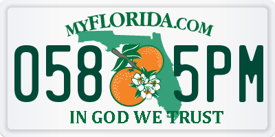 FL license plate 0585PM