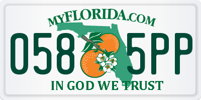 FL license plate 0585PP