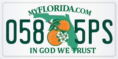 FL license plate 0585PS