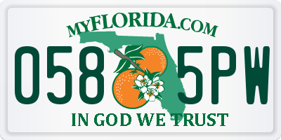 FL license plate 0585PW