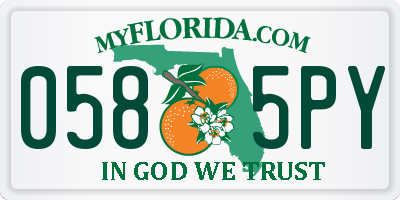 FL license plate 0585PY