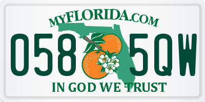 FL license plate 0585QW