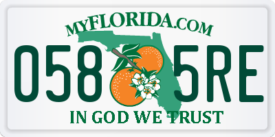 FL license plate 0585RE