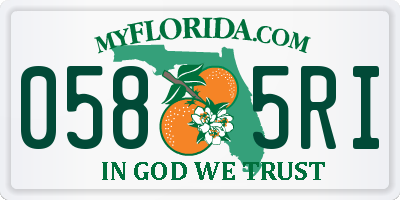 FL license plate 0585RI