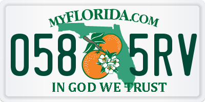 FL license plate 0585RV