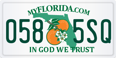 FL license plate 0585SQ