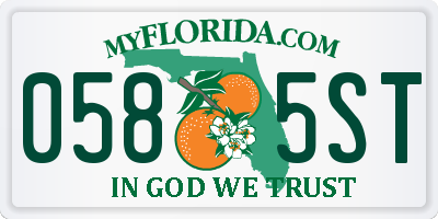 FL license plate 0585ST