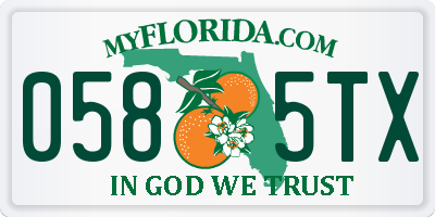 FL license plate 0585TX