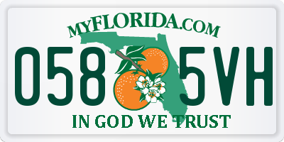 FL license plate 0585VH