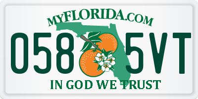 FL license plate 0585VT