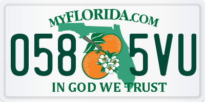 FL license plate 0585VU
