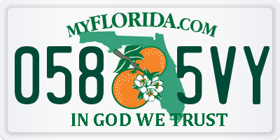 FL license plate 0585VY