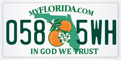 FL license plate 0585WH
