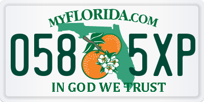 FL license plate 0585XP