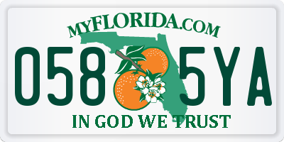 FL license plate 0585YA