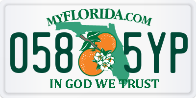 FL license plate 0585YP