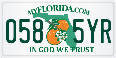 FL license plate 0585YR