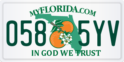 FL license plate 0585YV