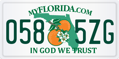 FL license plate 0585ZG