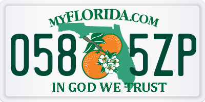 FL license plate 0585ZP