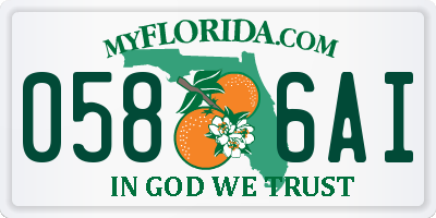 FL license plate 0586AI