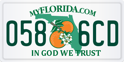 FL license plate 0586CD