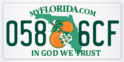 FL license plate 0586CF