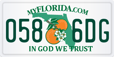 FL license plate 0586DG