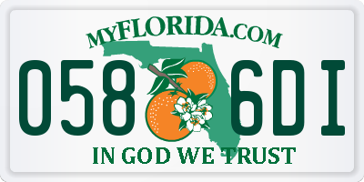 FL license plate 0586DI