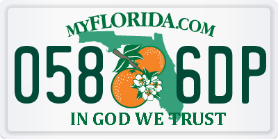 FL license plate 0586DP