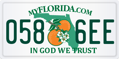 FL license plate 0586EE