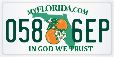 FL license plate 0586EP