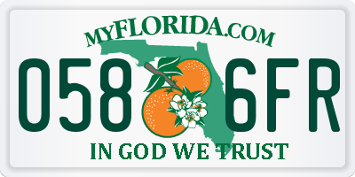 FL license plate 0586FR