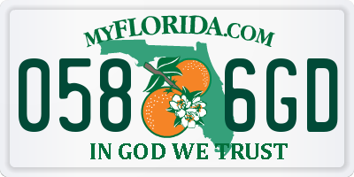 FL license plate 0586GD