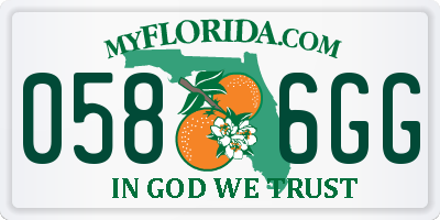 FL license plate 0586GG