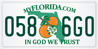 FL license plate 0586GO