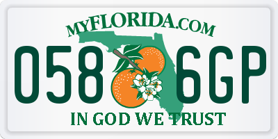 FL license plate 0586GP