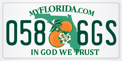 FL license plate 0586GS