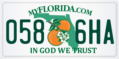 FL license plate 0586HA