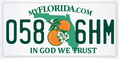 FL license plate 0586HM