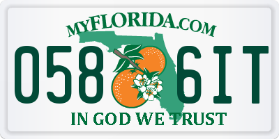 FL license plate 0586IT