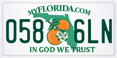 FL license plate 0586LN