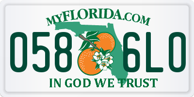 FL license plate 0586LO