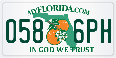 FL license plate 0586PH