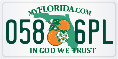 FL license plate 0586PL