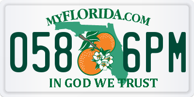 FL license plate 0586PM