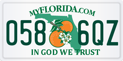 FL license plate 0586QZ